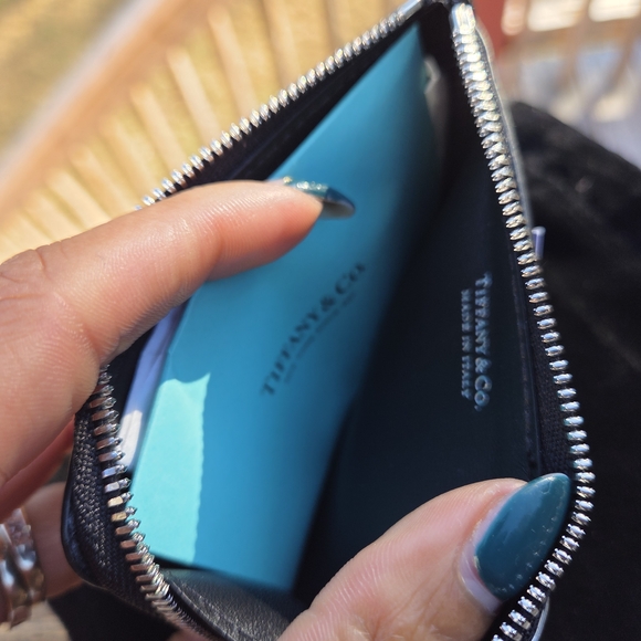 Tiffany & Co. Black Leather Card Holder - Picture 3 of 9